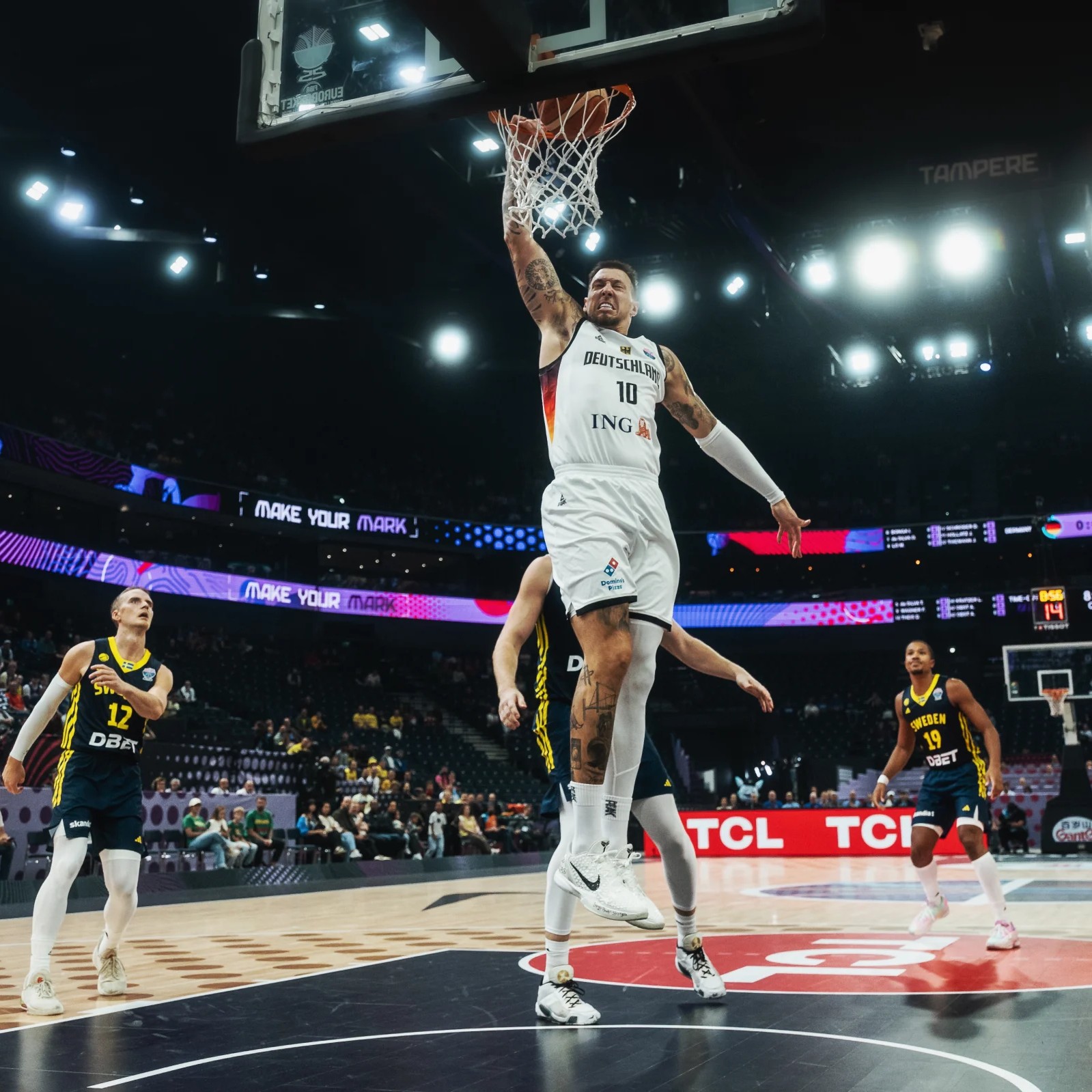 Daniel Theis set the tone for Germany in a comfortable victory over Sweden at EuroBasket 2025
