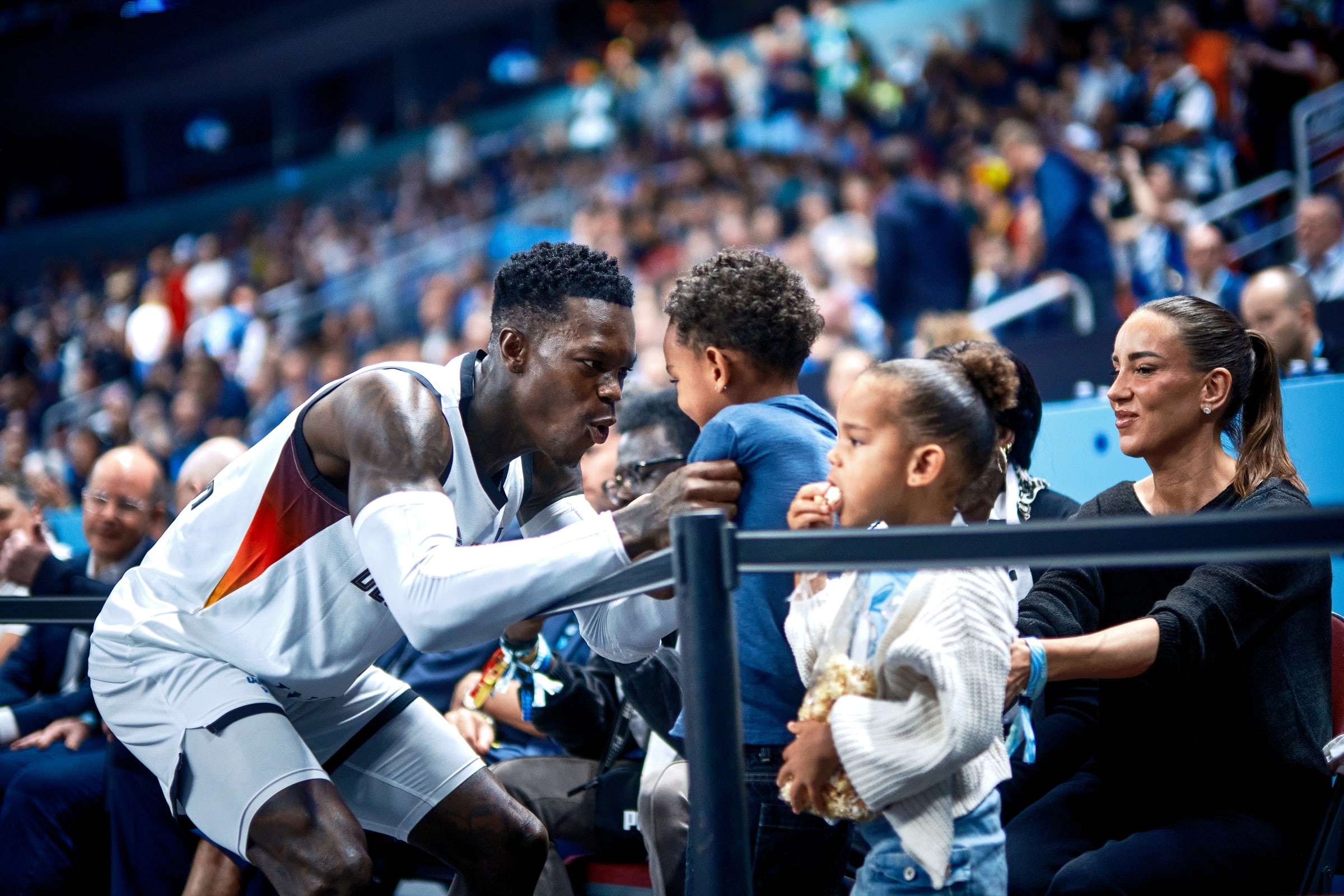 Dennis Schroder had some very special fans in attendance to support him at EuroBasket 2025.