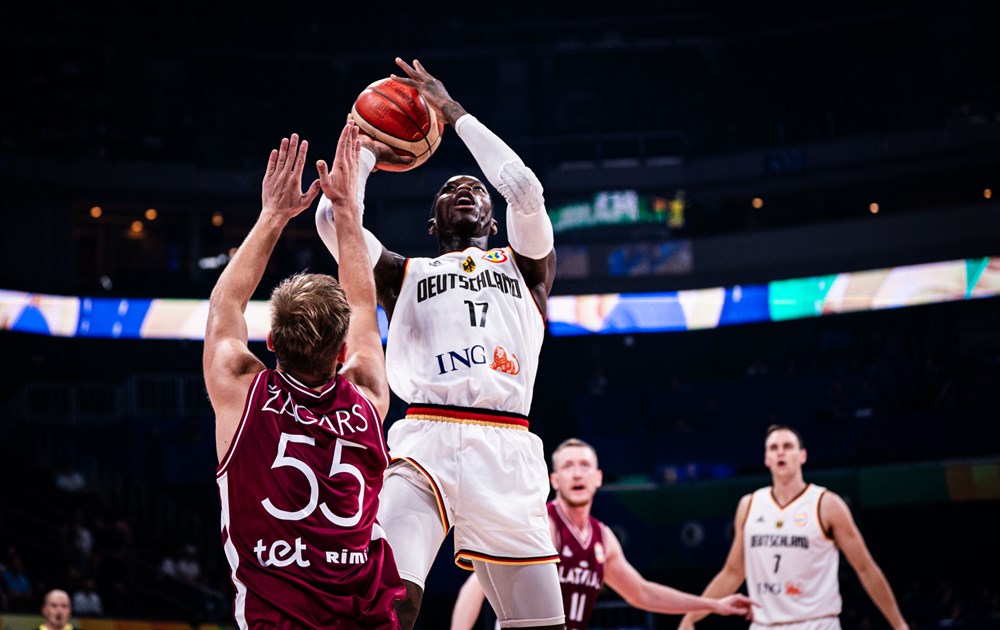 Dennis Schroeder had an awful shooting outing for Germany against Latvia at the 2023 FIBA World Cup