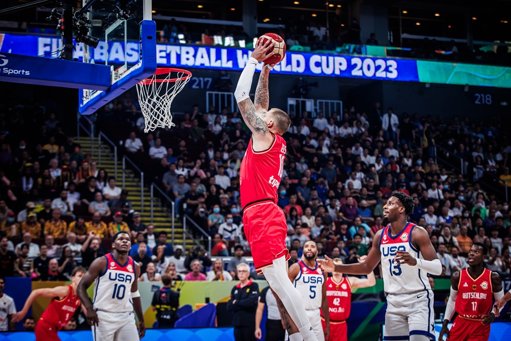 With Dennis Schroeder deferring, Daniel Theis became the focal point offensively for Germany against the USA at the 2023 FIBA Basketball World Cup.