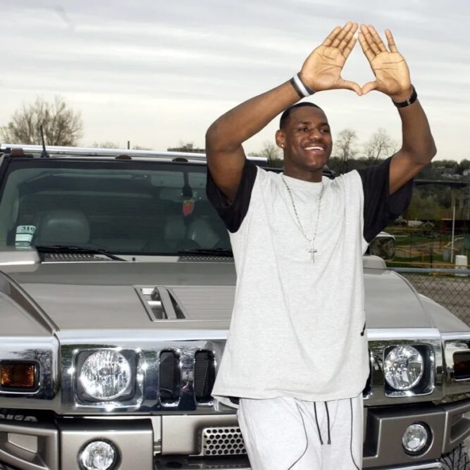 LeBron James made waves with his first car. The saga of Lebron's hummer is an interesting one among celebrity cars.