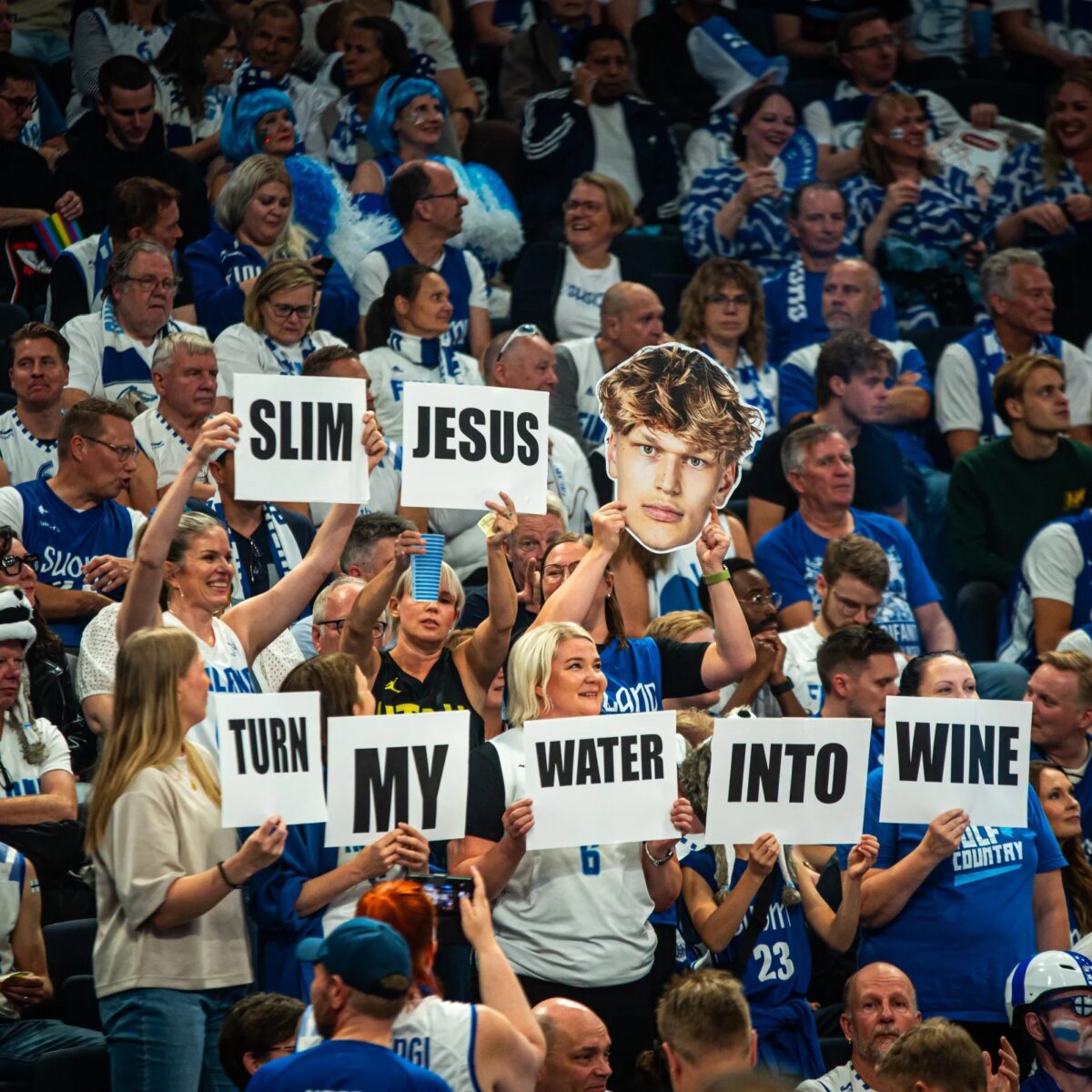 Miikka Muurinen didn't feature much for Finland against Montenegro at EuroBasket 2025 but he's already developed a big following amonst Susijengi fans.