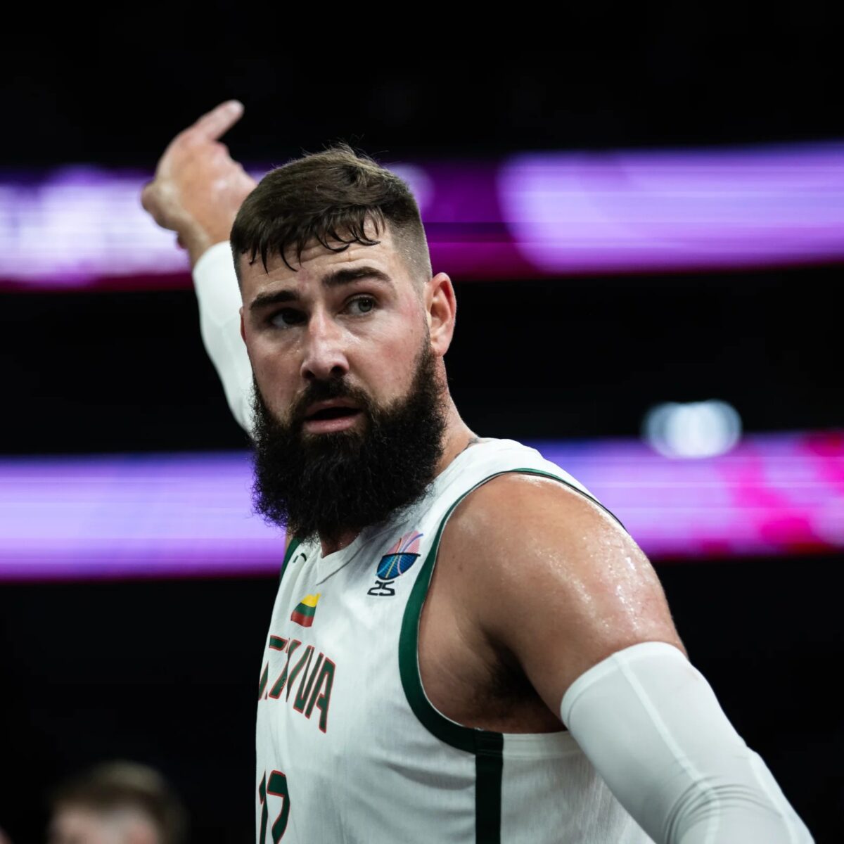 Jonas Valanciunas leads Lithuania against Kristaps Porziņgis and injury-hit Latvia in a Baltic derby in the EuroBasket 2025 Round of 16.